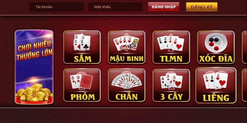 Tựa game bài trong nổ hũ 52