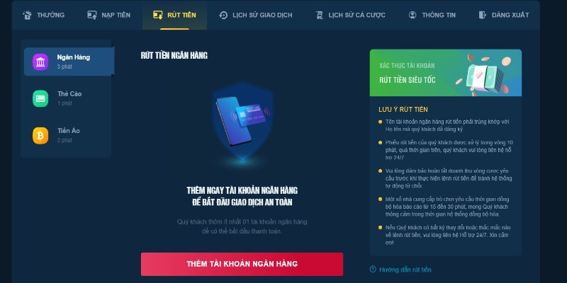 Các cách rút tiền nhanh chóng